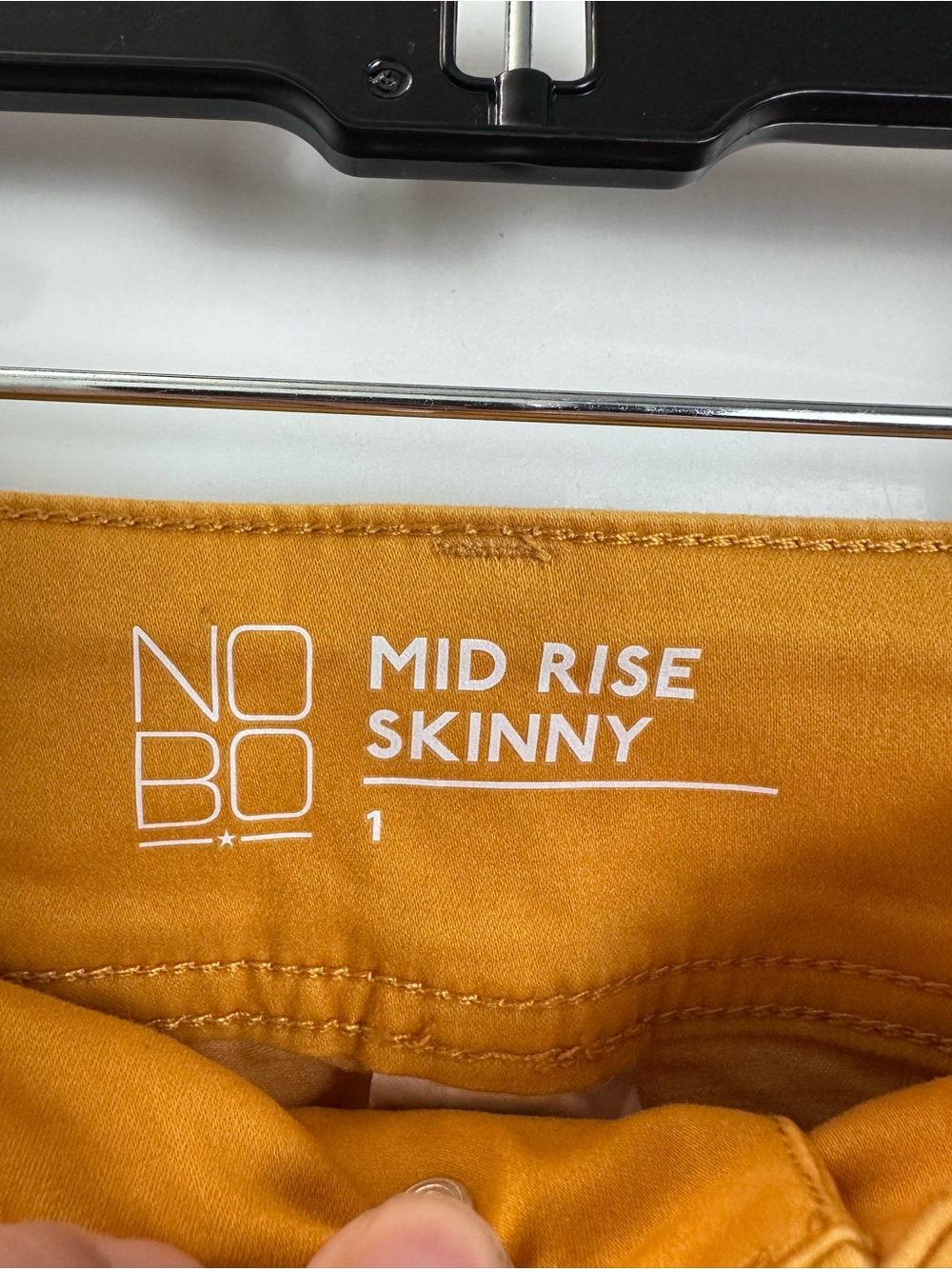 NOBO Mustard Mid Rise Skinny Jeans - Vibrant Yellow - Picture 2 of 7